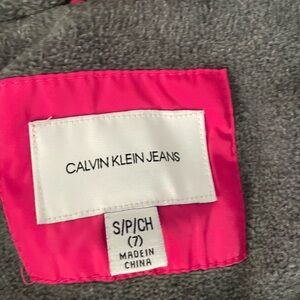 Calvin Klein Jeans Vibrant Pink and Soft Gray Fabric